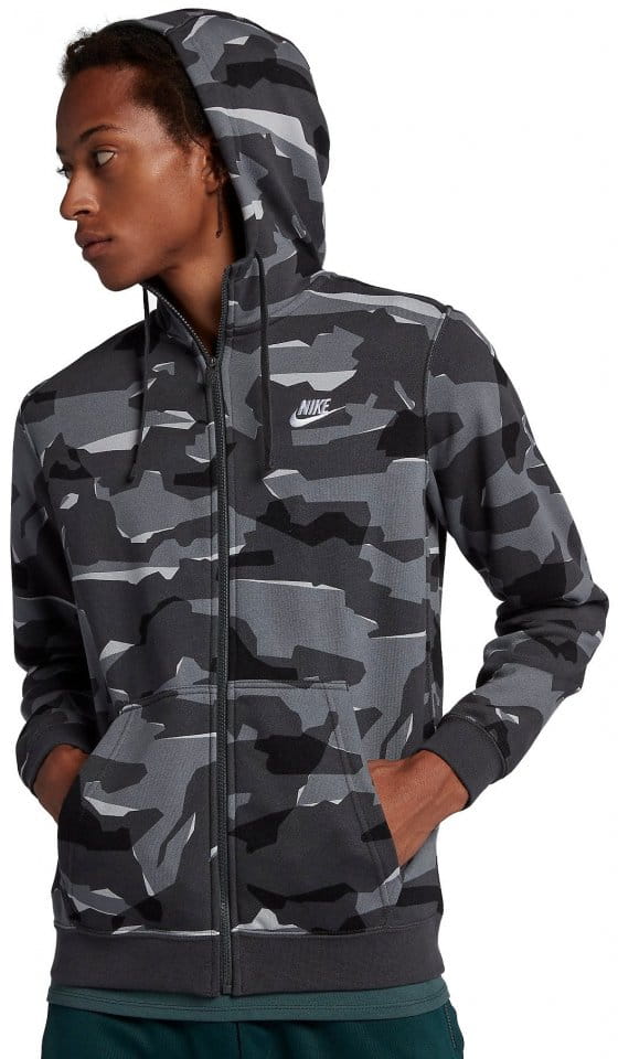 Black nike camo hoodie sale