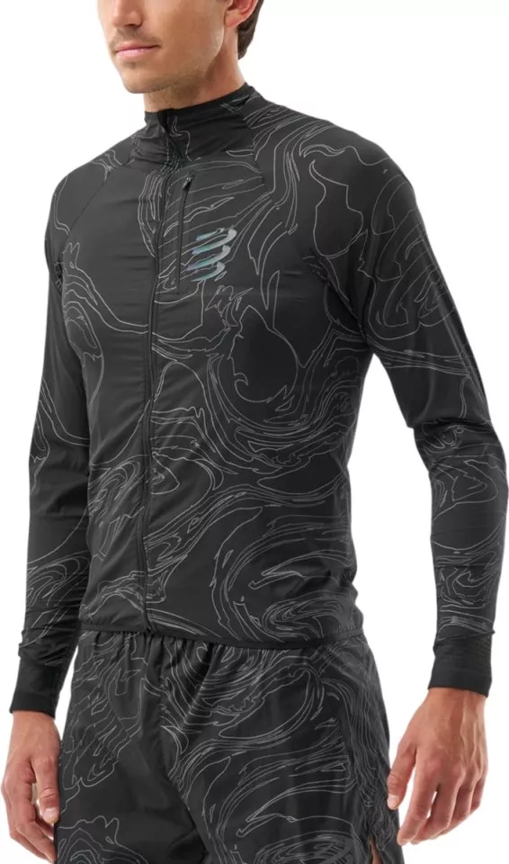 Bunda s kapucňou Compressport Hurricane Windproof Jacket M Aurora