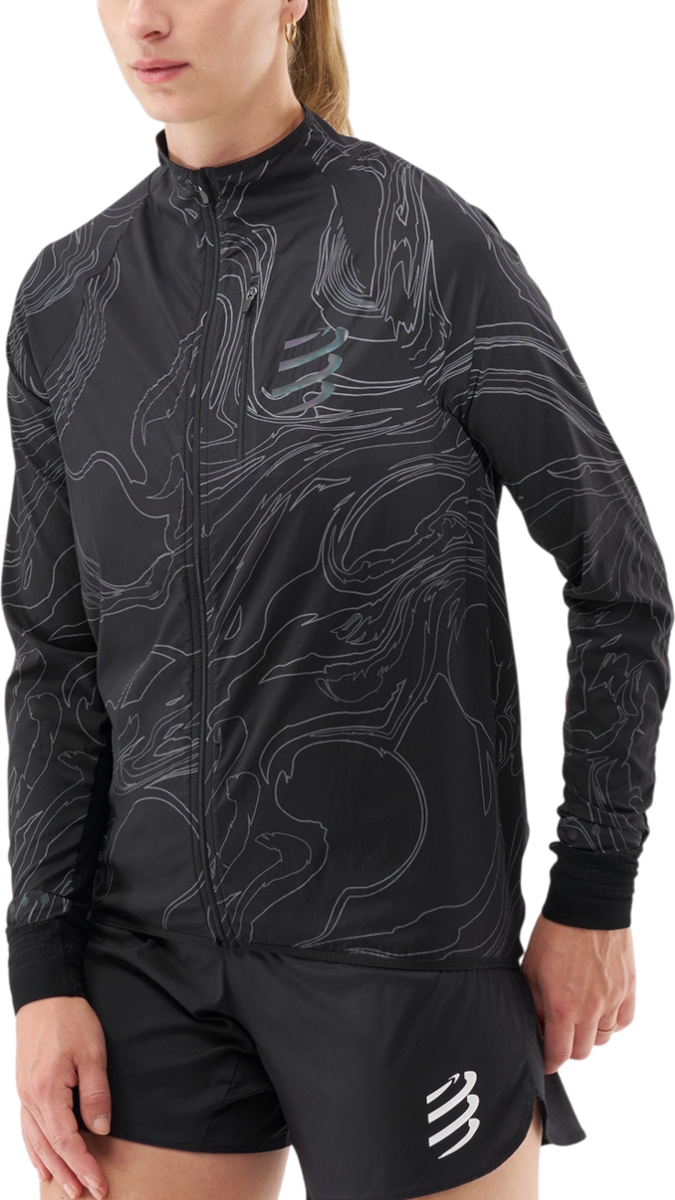Jakna s kapuljačom Compressport Hurricane Windproof Jacket W Aurora