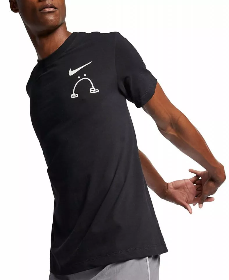 Tシャツ・カットソー Nike Dry Fit Men's Running T-Shirt FJ2363-010 ナイキ（NIKE）（メンズ）ドライフィット ランニング 半袖T