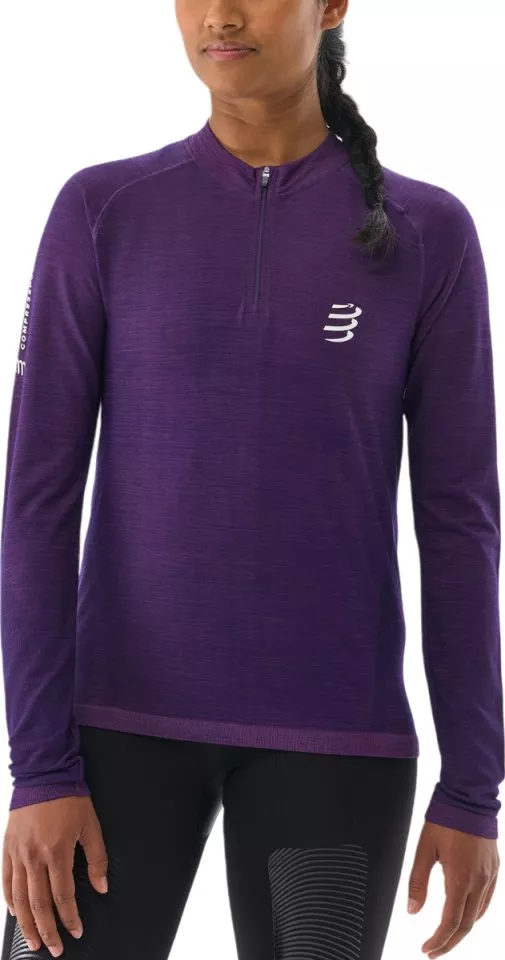 Sweatshirt Compressport Trail HZ LS Tshirt W