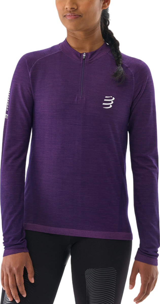 Sweatshirt Compressport Trail HZ LS Tshirt W