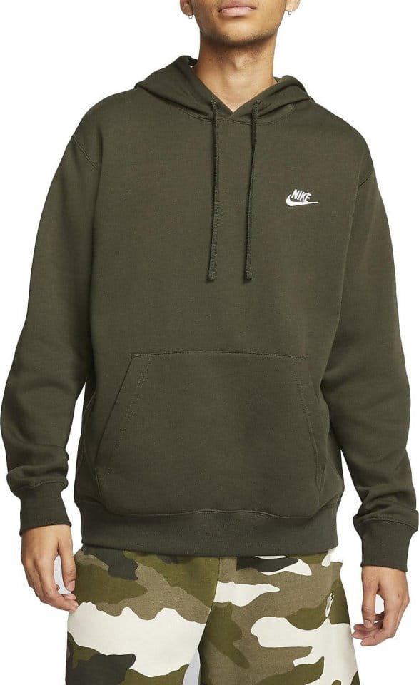 nike club hoodie khaki