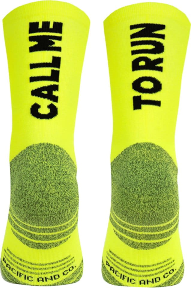 Pacific and Co CALL ME (Neon Yellow) Zoknik