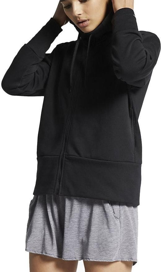 Dámská mikina s kapucí, dlouhým rukávem a zipem po celé délce Nike Dri-FIT