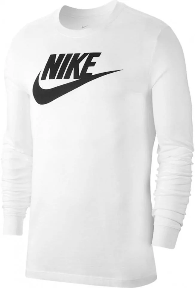 スウェット・トレーナー Nike NSW Icon Futura Long Sleeve Tee CI6291-100 Nike Mens NSW LS TShirt Icon Futura CI6291 010 - Athlete's