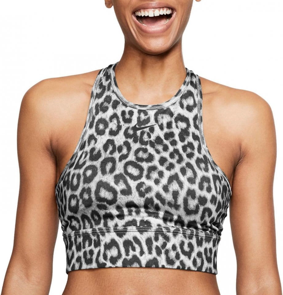 Dámská sportovní podprsenka se střední oporou Nike Everything Leopard