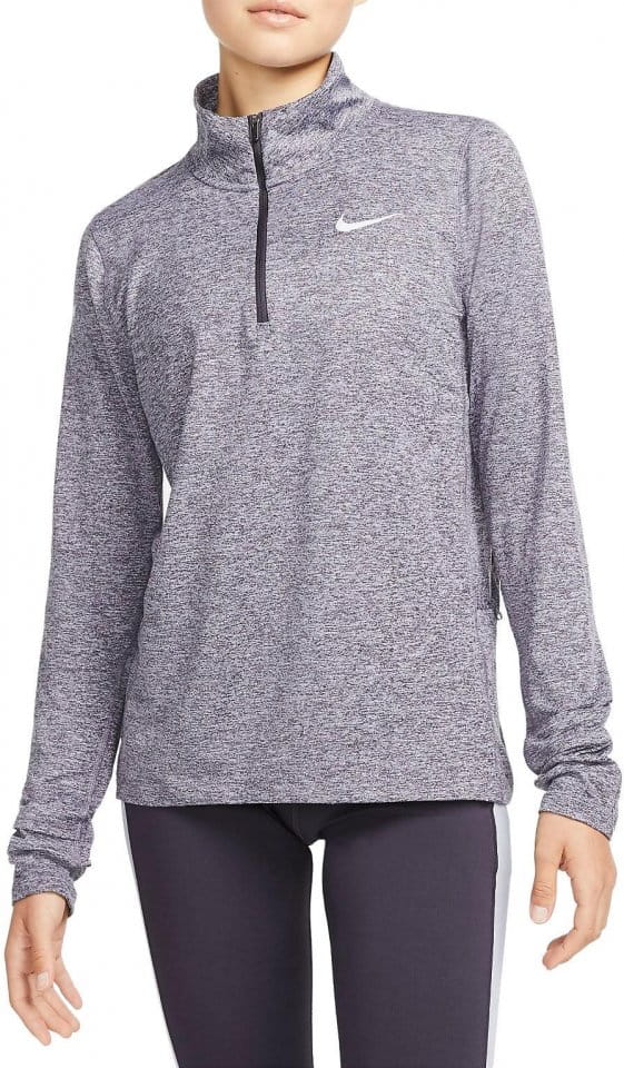 Nike W NK ELEMENT 1/2 ZIP TOP Hosszú ujjú póló