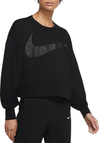 W NK DRY GET FIT FLC SPARKLE CREW