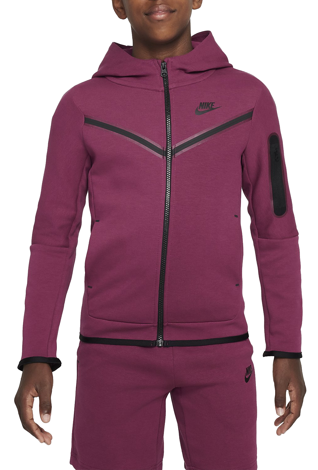 Bluza z kapturem Nike Y NSW TECH FLC FZ HOODIE