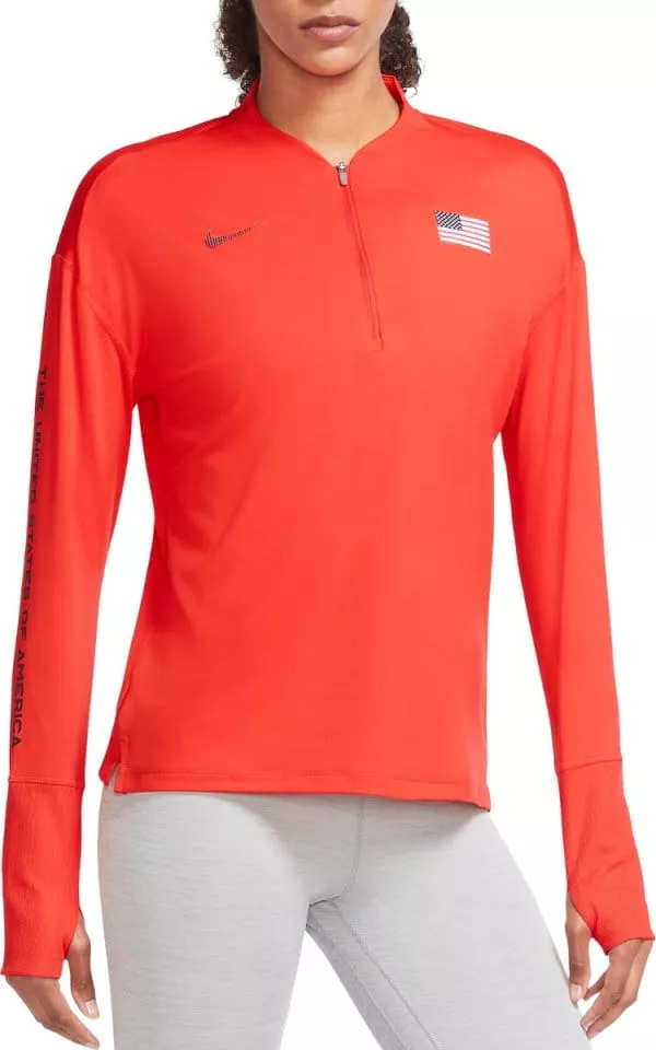 Dámské běžecké tričko s dlouhým rukávem Nike Team USA Element