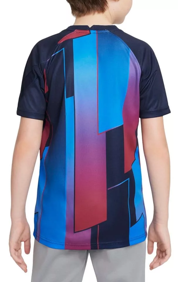 Tricou Nike FC Barcelona Big Kids Pre-Match Short-Sleeve Soccer Top
