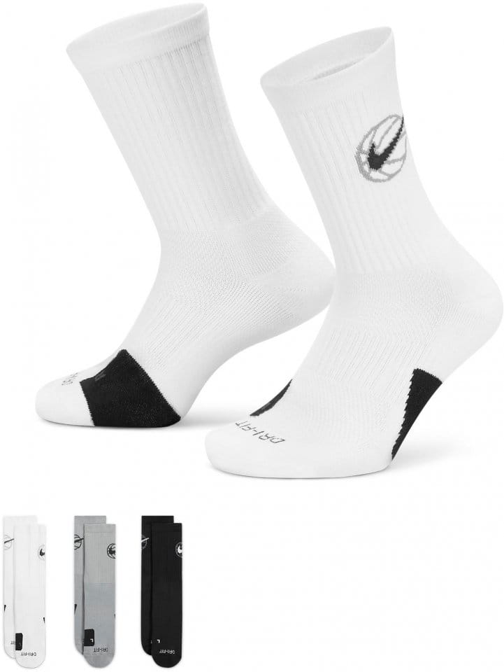 Calze Nike U NK CREW EVERYDAY BBALL 3PR