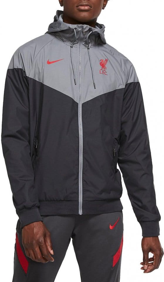 lfc nike mens coaches collection black windrunner jacket