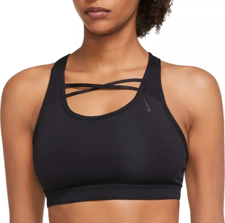 Nike Yoga Dri FIT Swoosh Women s Medium Support Non Padded Strappy Sports Bra Top4Fitness