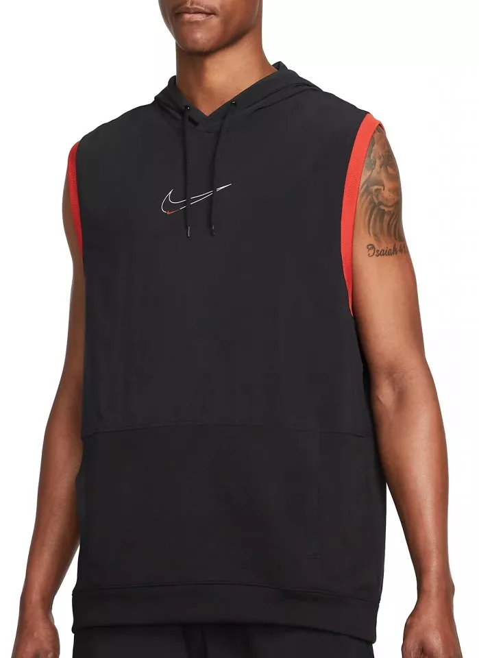 Pánská tréninková mikina přes hlavu s kapucí a bez rukávů Nike Dri-FIT