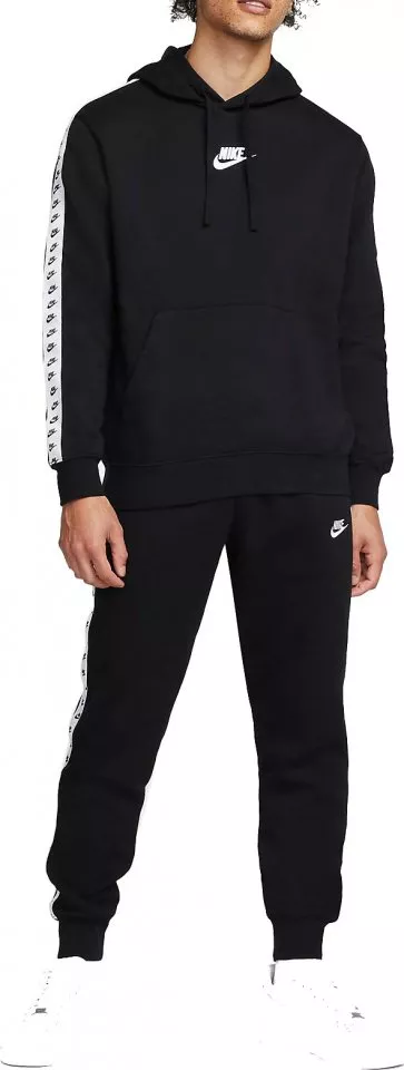 Black nike hooded tracksuit online