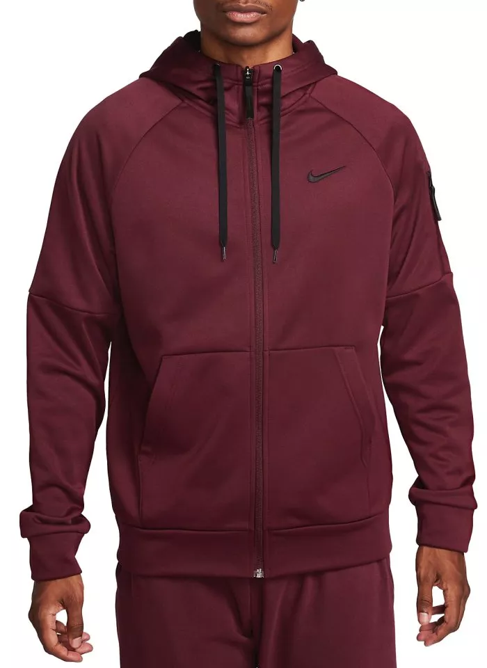 Pánská fitness mikina s kapucí a zipem po celé délce Nike Therma-FIT
