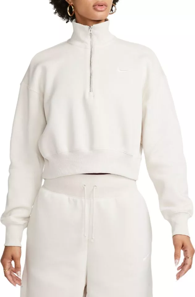 Nike W NSW PHNX FLC QZ CROP Melegítő felsők