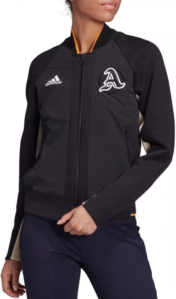 Adidas Track Jacket Bomber Jacket Ladies Black And White Adidas