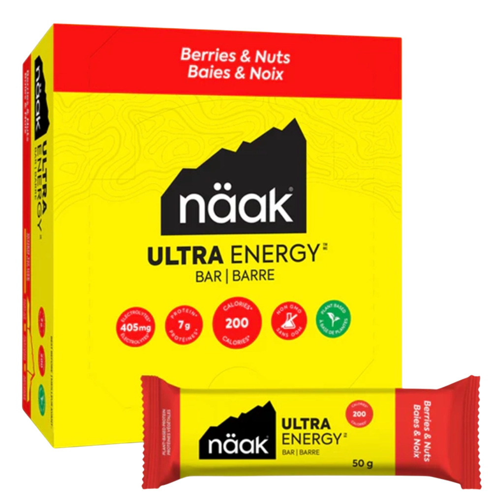 Proteínové tyčinky a sušienky Näak Berries & Nuts Ultra Energy™ Bars (12 x 50g) - BOX