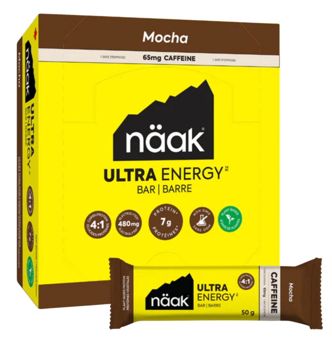 Proteinriegel und Kekse Näak Mocha Ultra Energy™ Caffeine Bars (12 x 50g) - BOX