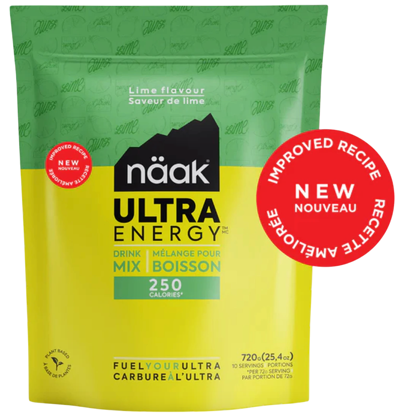 Kracht- en energiedrankjes Näak Lime - Ultra Energy™ Drink Mix (720 g / 10 serving)