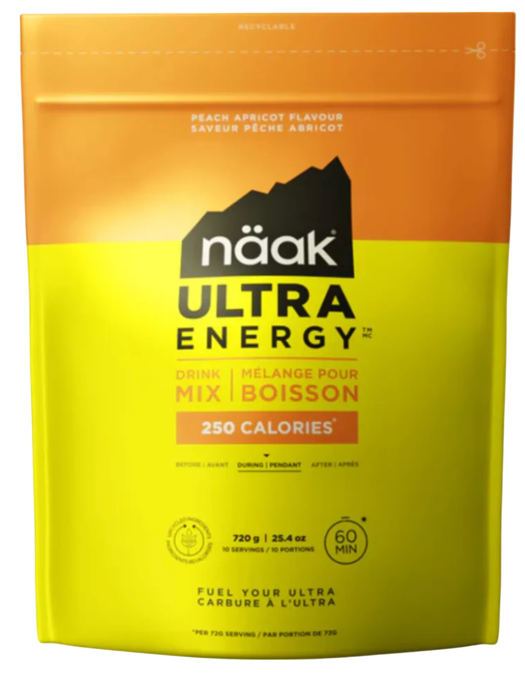 Power a drinky Näak Peach Apricot - Ultra Energy ™ Drink Mix | (720 g /10  serving)