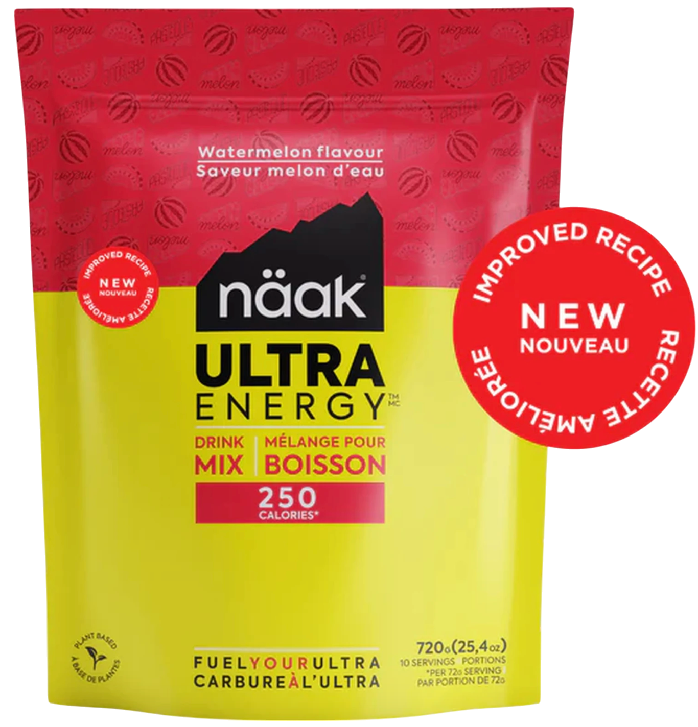 Power a energy drinky Näak Watermelon - Ultra Energy™ Drink Mix (720 g / 10 serving)