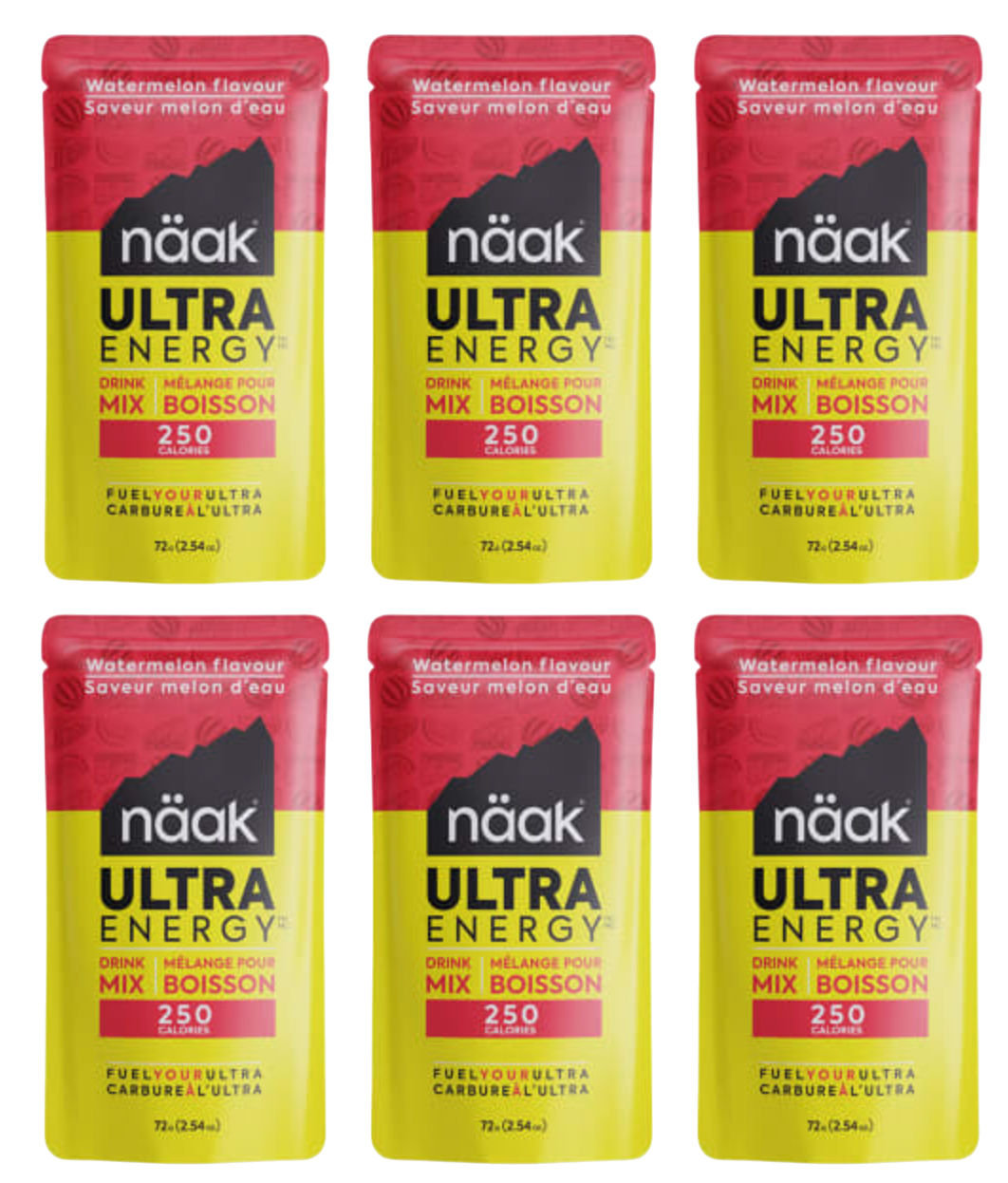 Power a energy drinky Näak Watermelon - Ultra Energy™ Drink Mix (6 x 72 g)