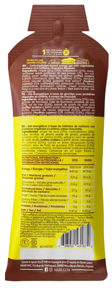 Energetické gély Näak Chocolate - Ultra Energy™ Gels (57g)