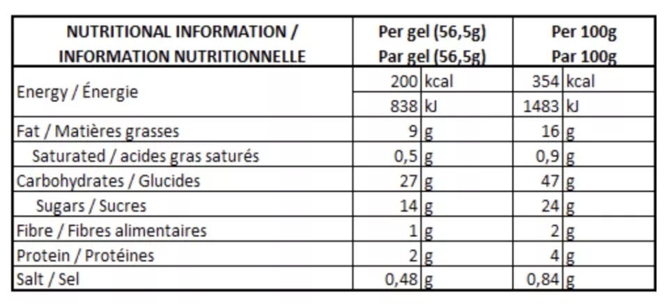 Energetski gelovi Näak Salted Maple - Ultra Energy™ Gels (57 g x 12) Box