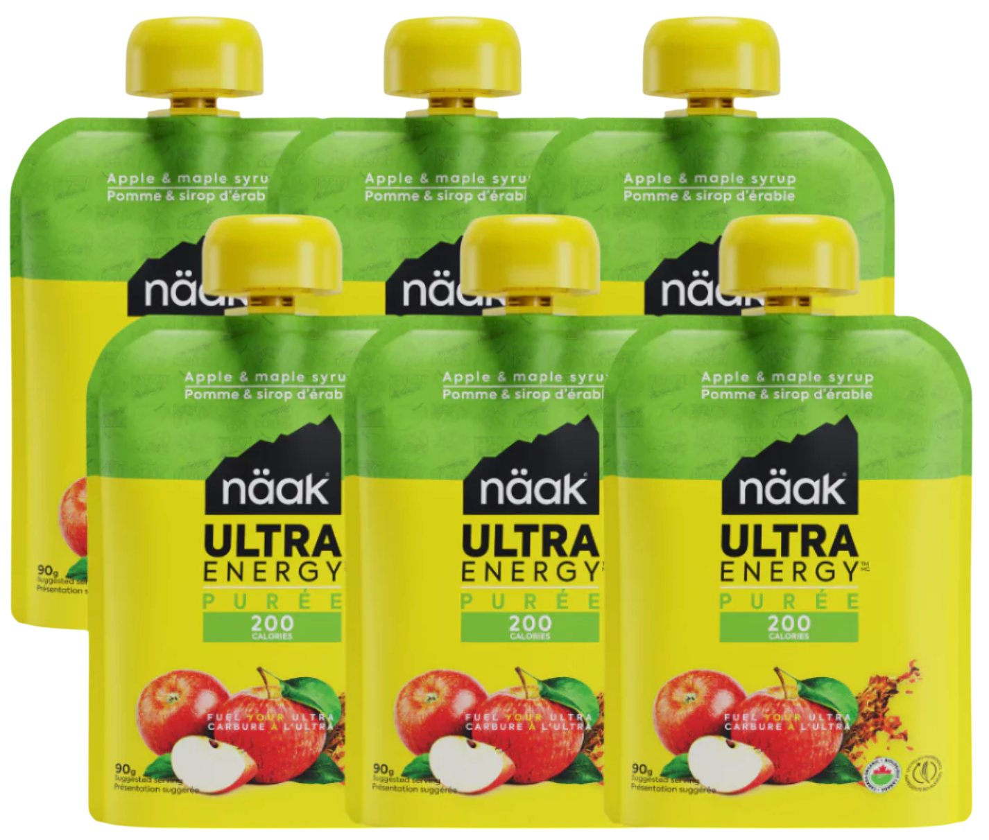 Püree Apple & Maple Syrup - Näak Ultra Energy™ Purée (90 g x 6) Box