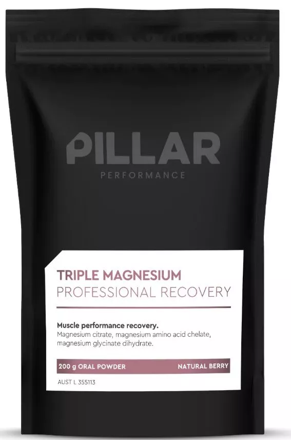 Vitamine und Mineralien Pillar Performance Triple Magnesium Professional Recovery Powder Berry (200g) POUCH