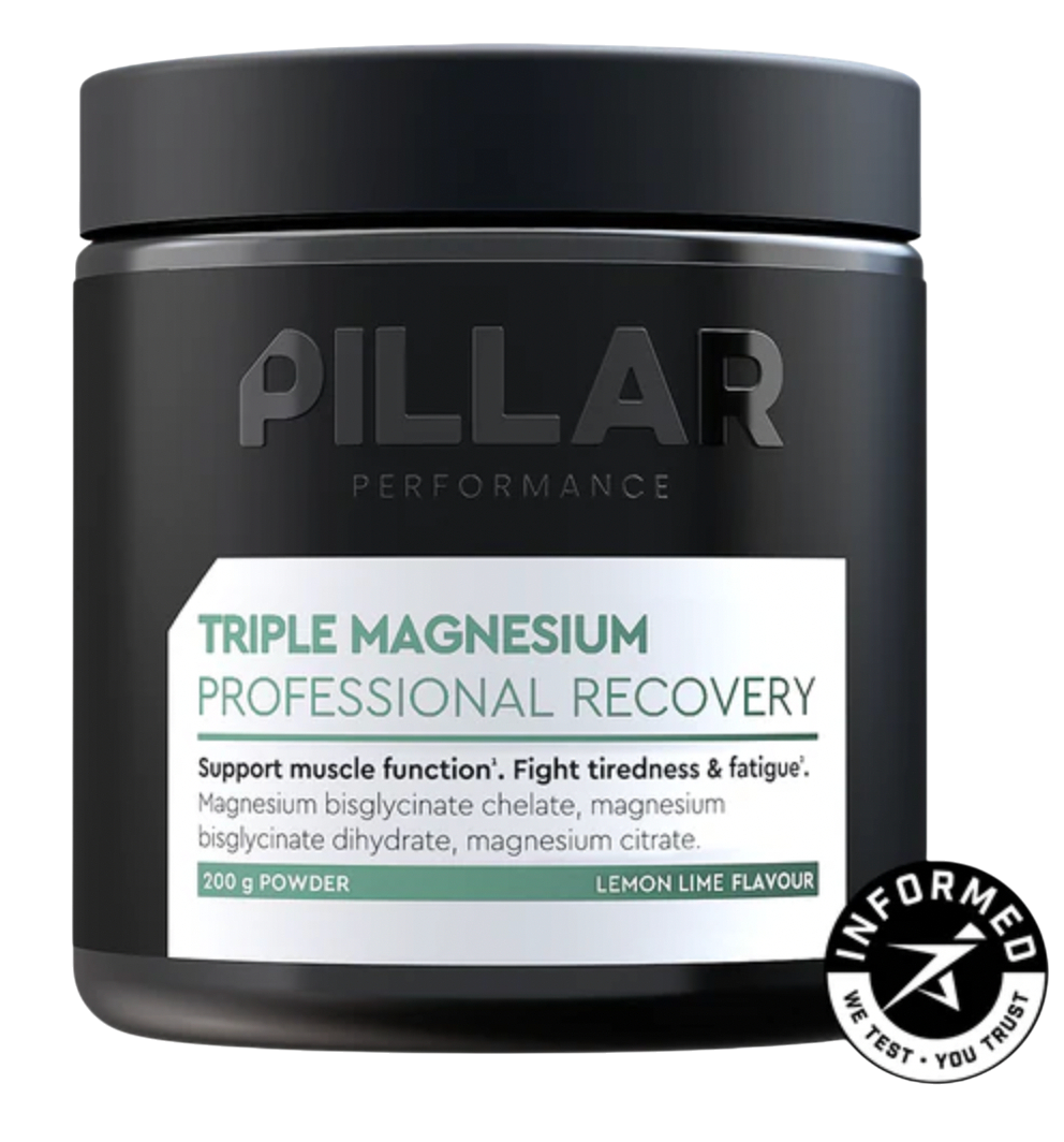 Vitamini in minerali Pillar Performance Triple Magnesium Professional Recovery Powder Lemon Lime (200g)