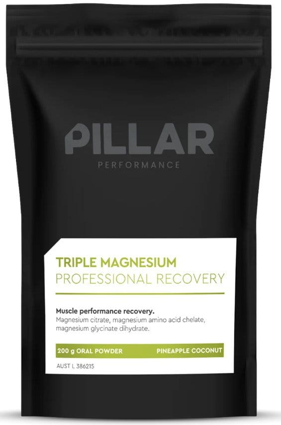 Witaminy i minerały Pillar Performance Triple Magnesium Professional Recovery Powder Pineapple Coconut (200g) POUCH