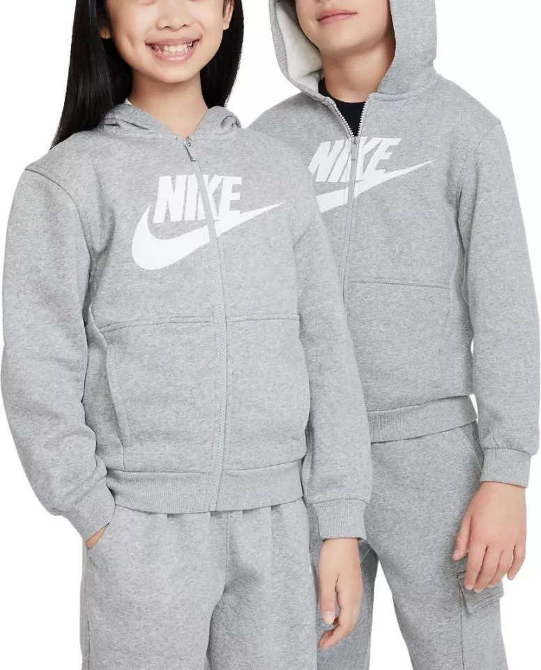 Nike K NSW CLUB FLC HD FZ LS HBR Kapucnis melegítő felsők