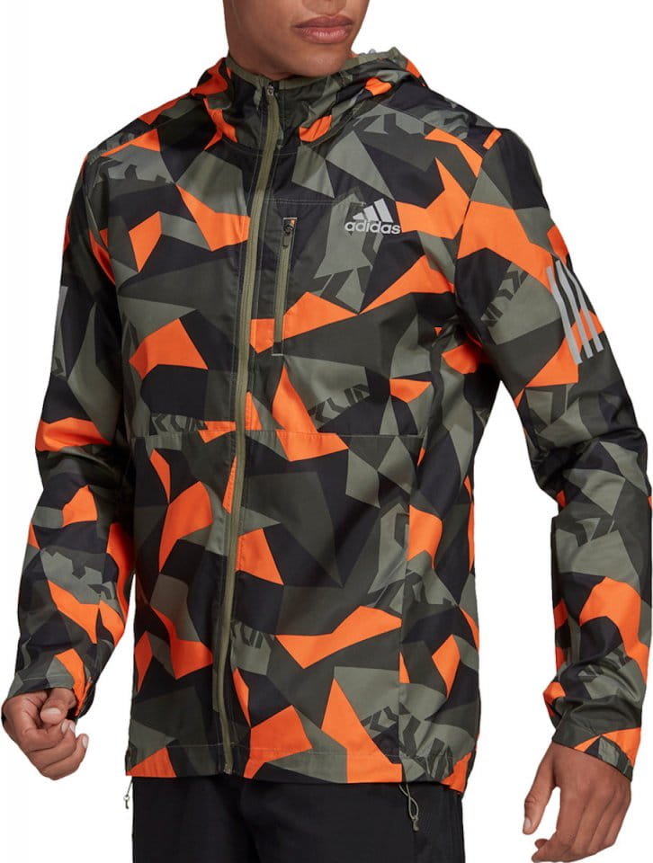 Kapuzenjacke adidas OWN THE RUN JKT CAMO