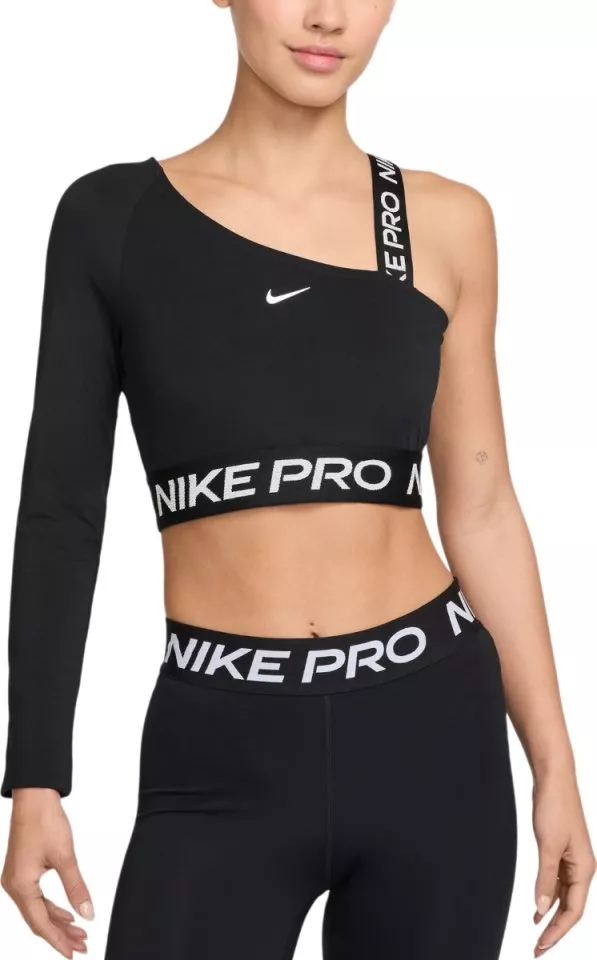 Dámský zkrácený asymetrický top Nike Pro Shine