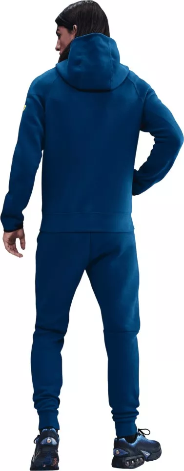 Pánská fotbalová mikina s kapucí a zipem po celé délce Nike FC Barcelona Tech Fleece