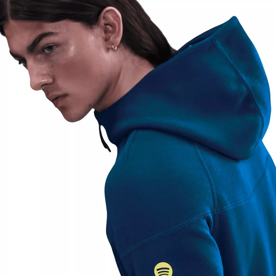 Pánská fotbalová mikina s kapucí a zipem po celé délce Nike FC Barcelona Tech Fleece