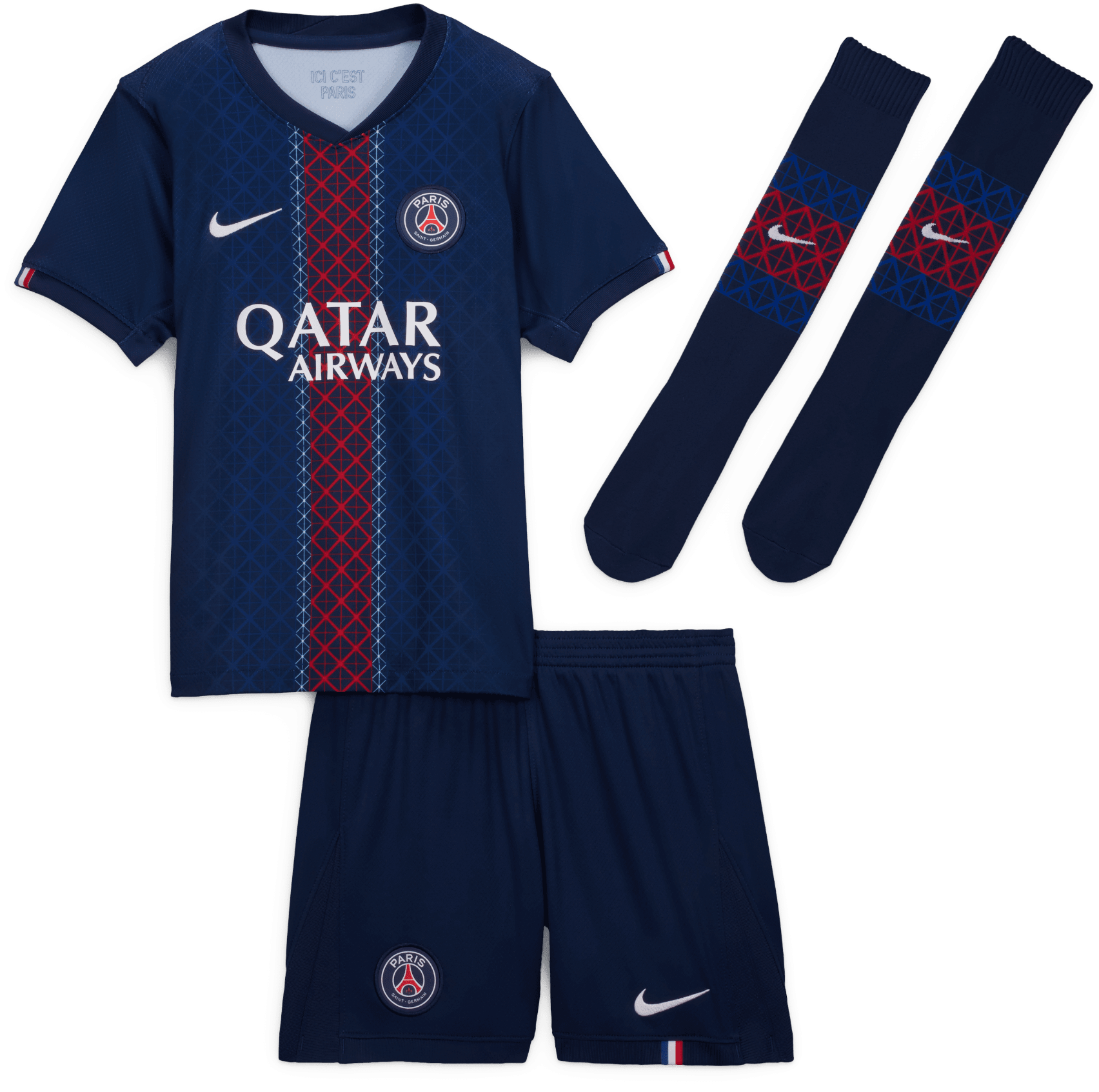 Komplet Nike Dri-FIT Paris Saint-Germain Stadium Home Jersey Set 2025/26 Little Kids