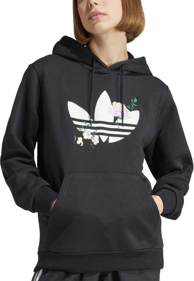 Sweatshirt med huva adidas FLOWER HOODIE