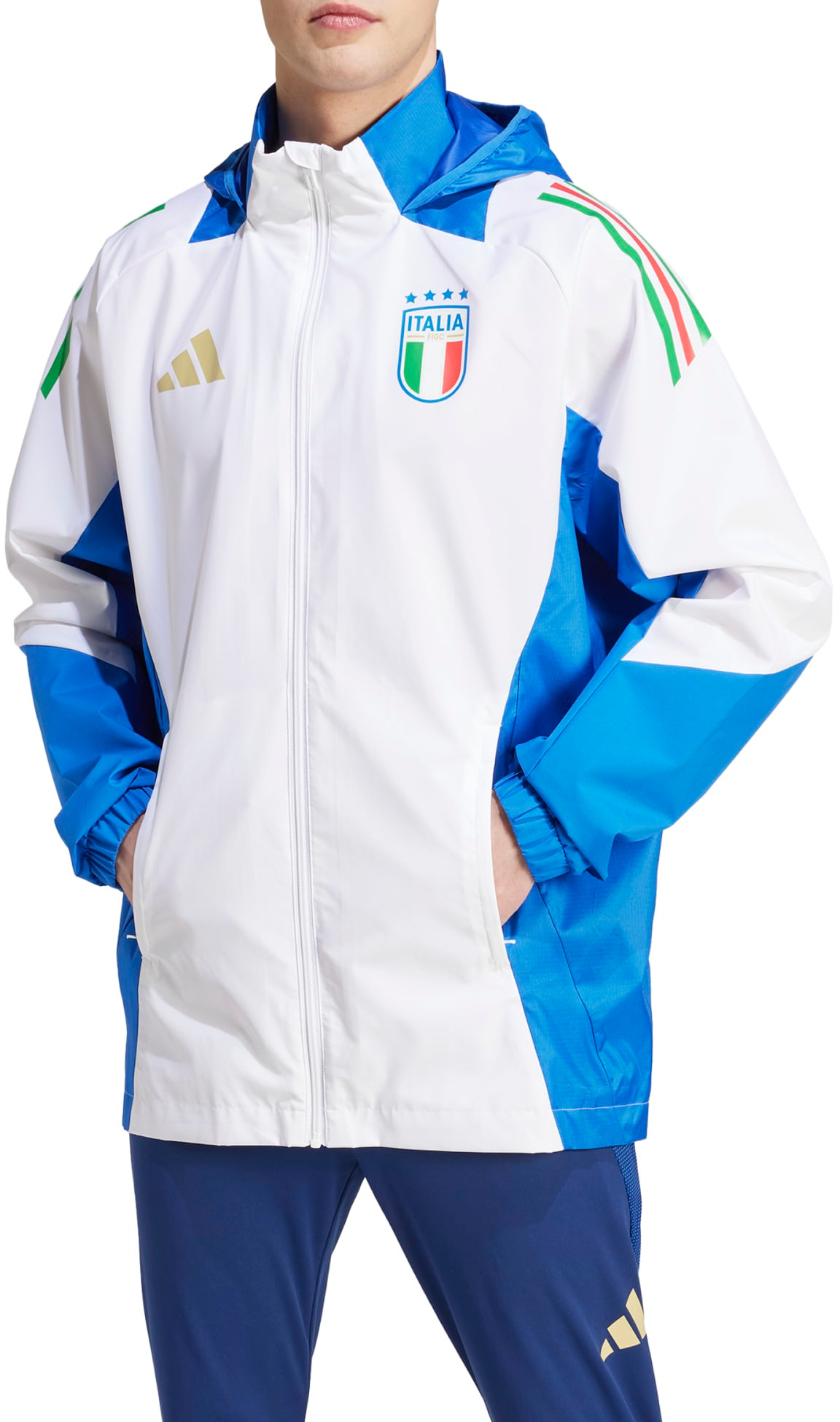 Kapucnis kabát adidas FIGC AW JKT 2024