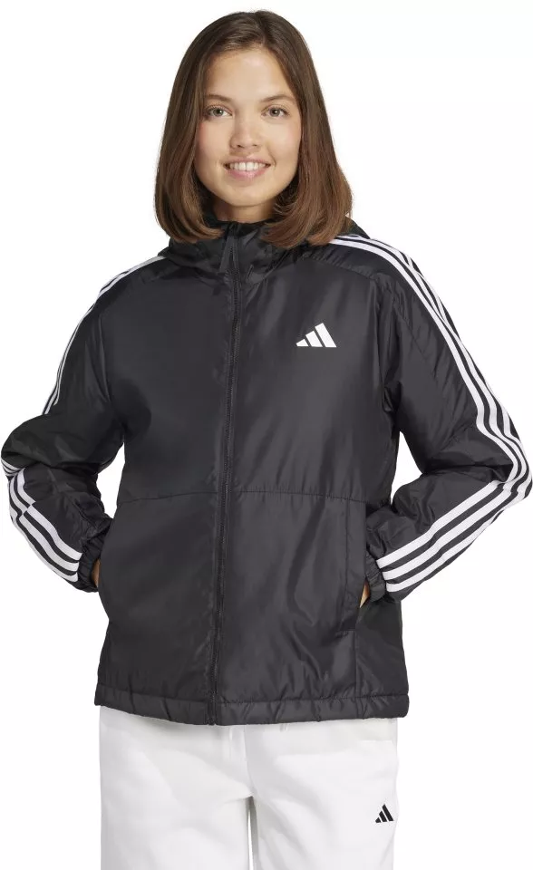 Jacheta cu gluga adidas Essentials 3-Stripes Hooded Jacket Women