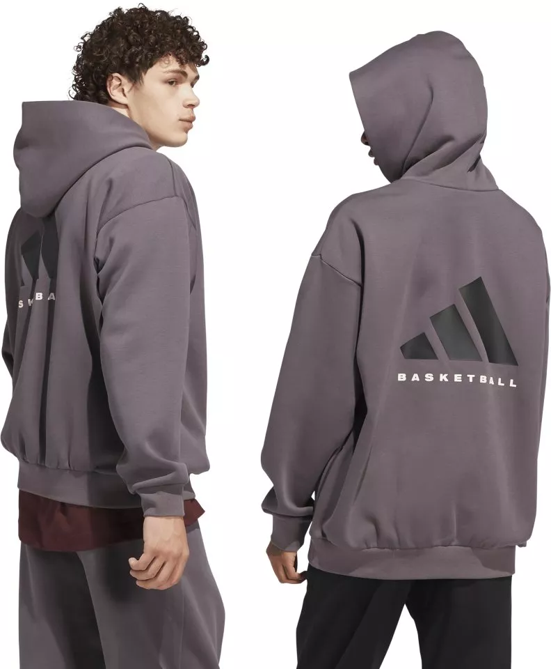 Sweatshirt med huva adidas Adi Basketball Hoody