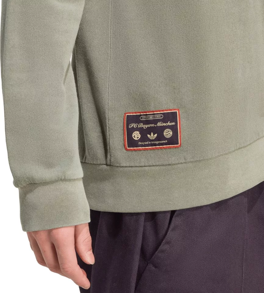 Тениска с дълъг ръкав adidas Originals FC Bayern Munich Icon Halfzip Jacket