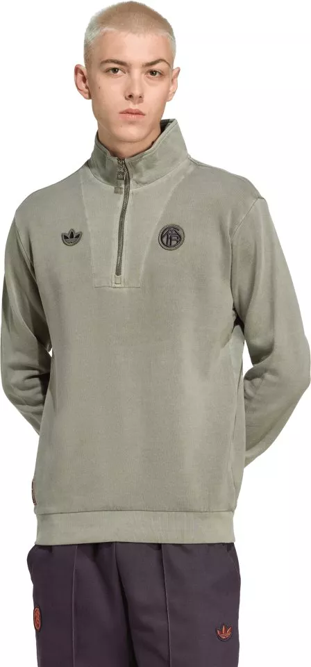 Тениска с дълъг ръкав adidas Originals FC Bayern Munich Icon Halfzip Jacket