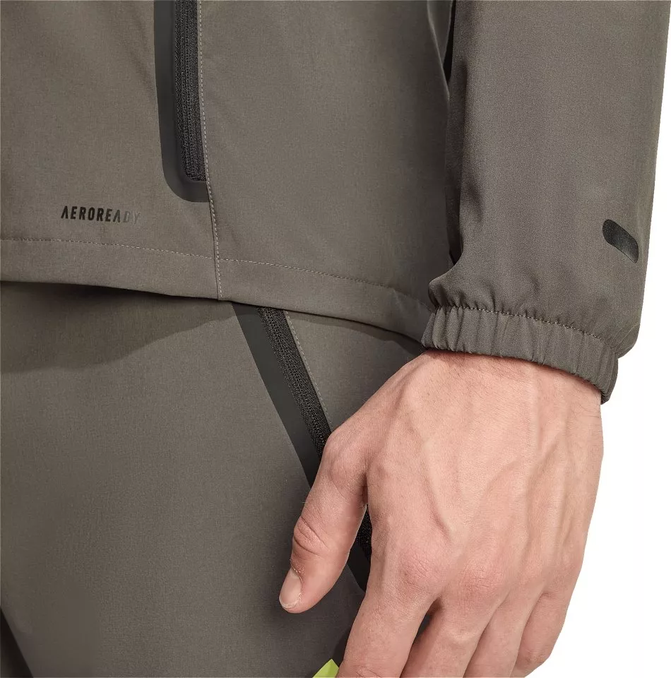 Pánská fotbalová bunda s kapucí adidas Real Madrid Tiro25 Competition Vis Tech Travel Jacket