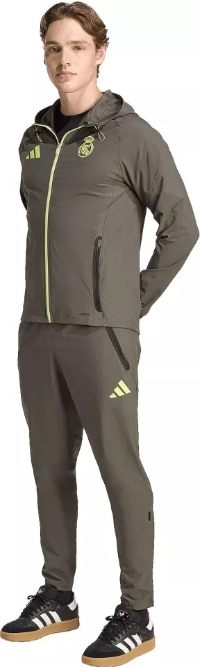 Pánská fotbalová bunda s kapucí adidas Real Madrid Tiro25 Competition Vis Tech Travel Jacket